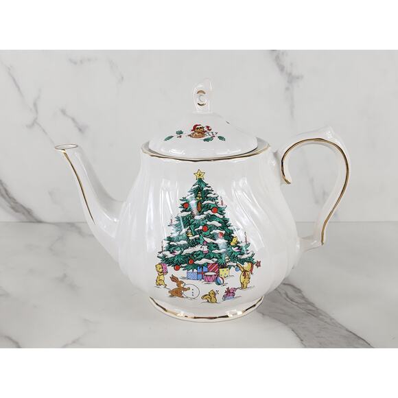 Salem China Christmas Eve Teapot w/ Lid Coffee Mug Teacup 10oz Year 50s x3 Vtg - Picture 3 of 16